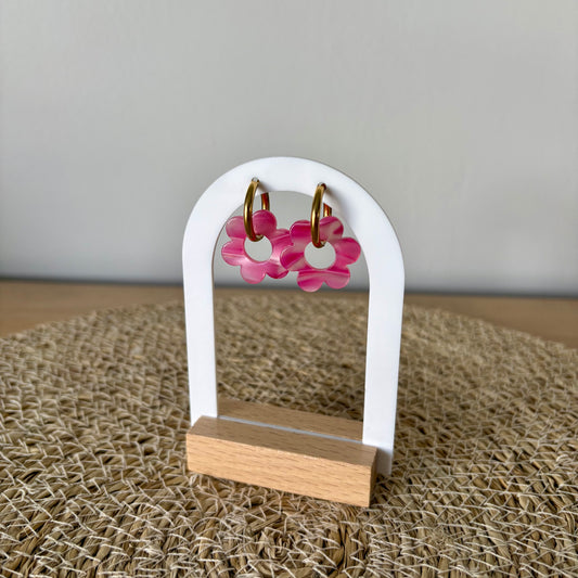 Boucles d’oreilles Capucines - Nuances roses