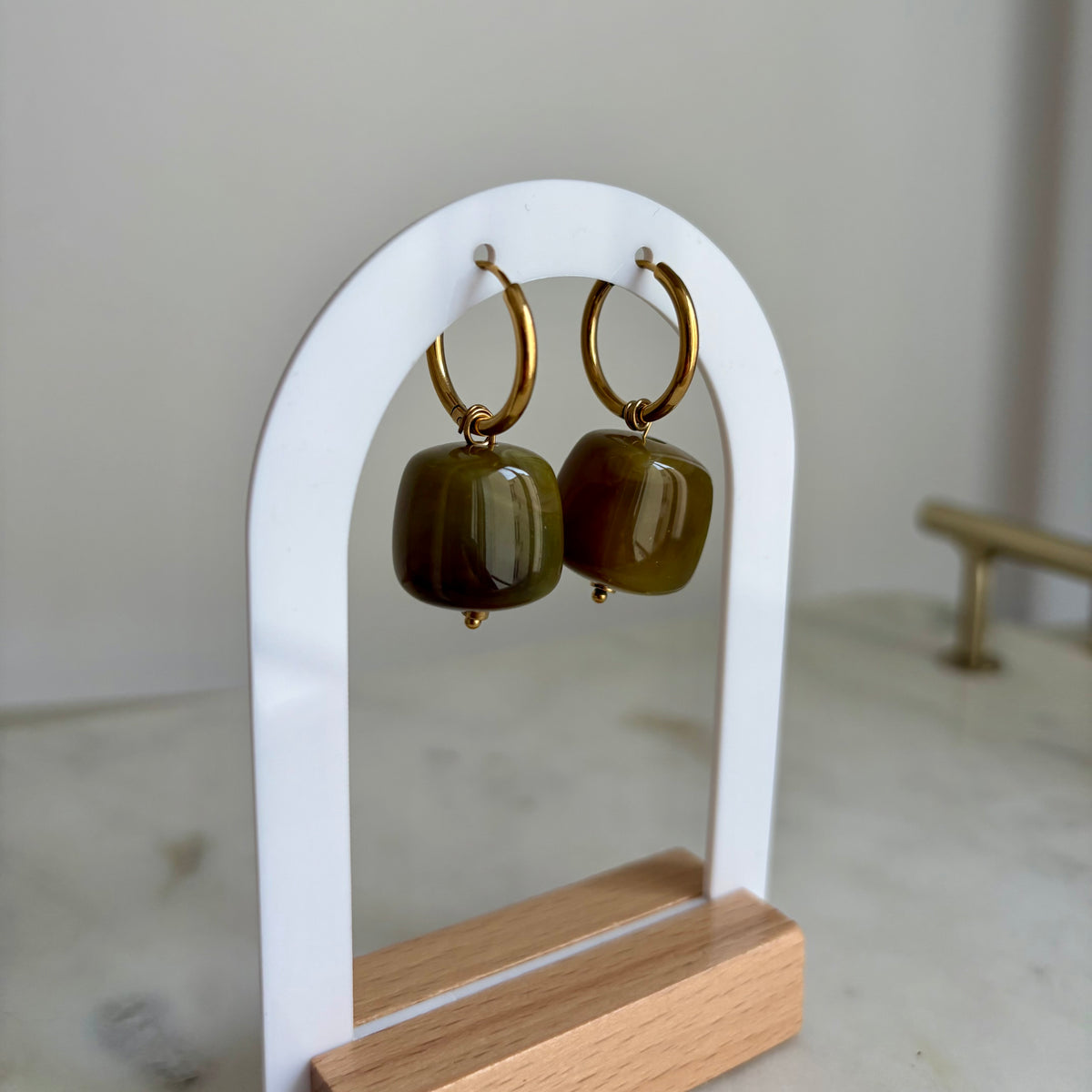 Boucles d’oreilles Pia - Olive