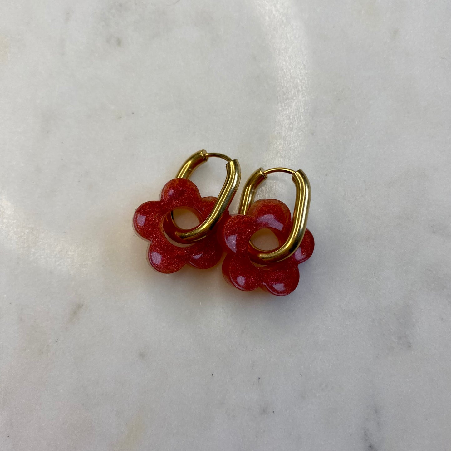 Boucles d’oreilles Camélia - Caramel