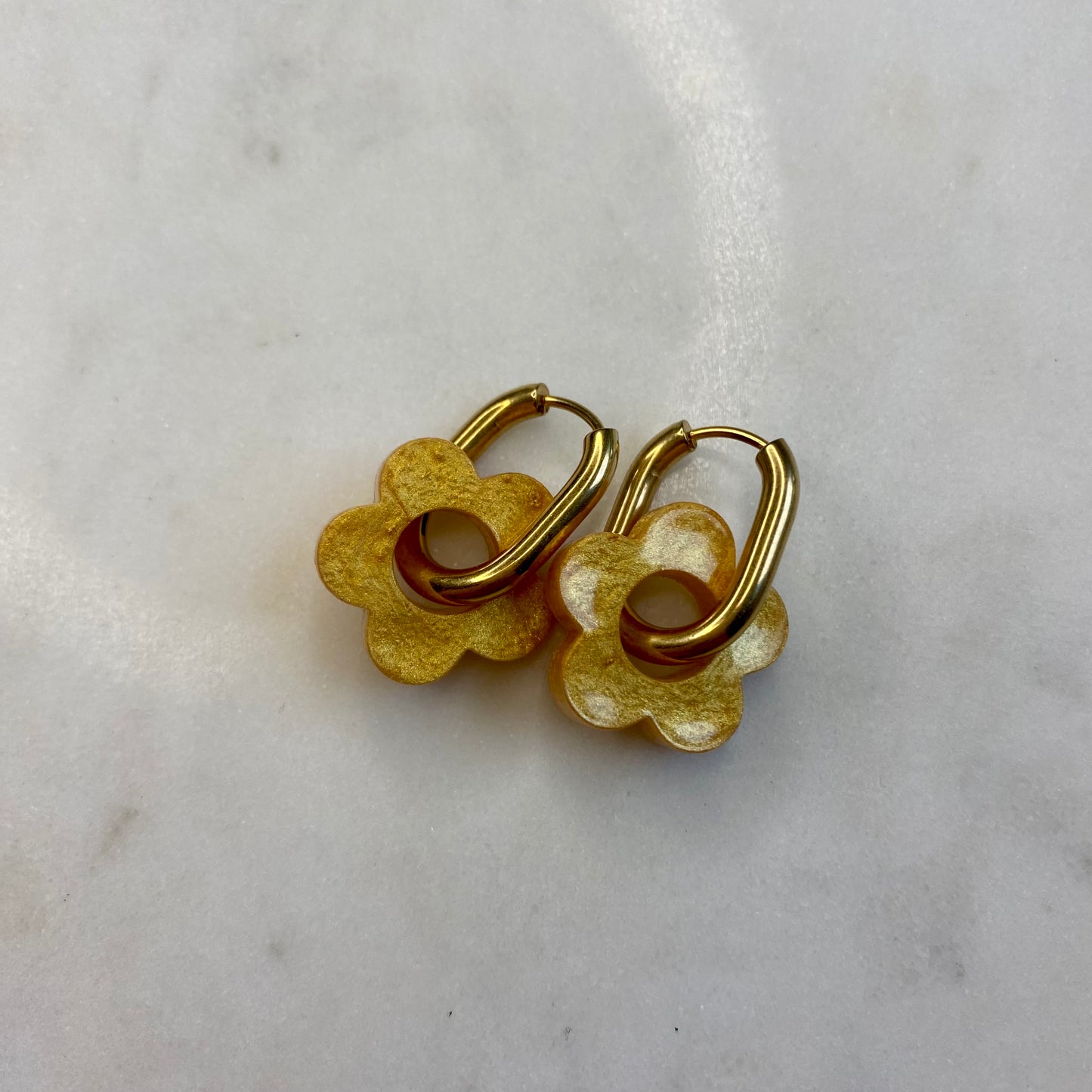 Boucles d’oreilles Camélia - Safran