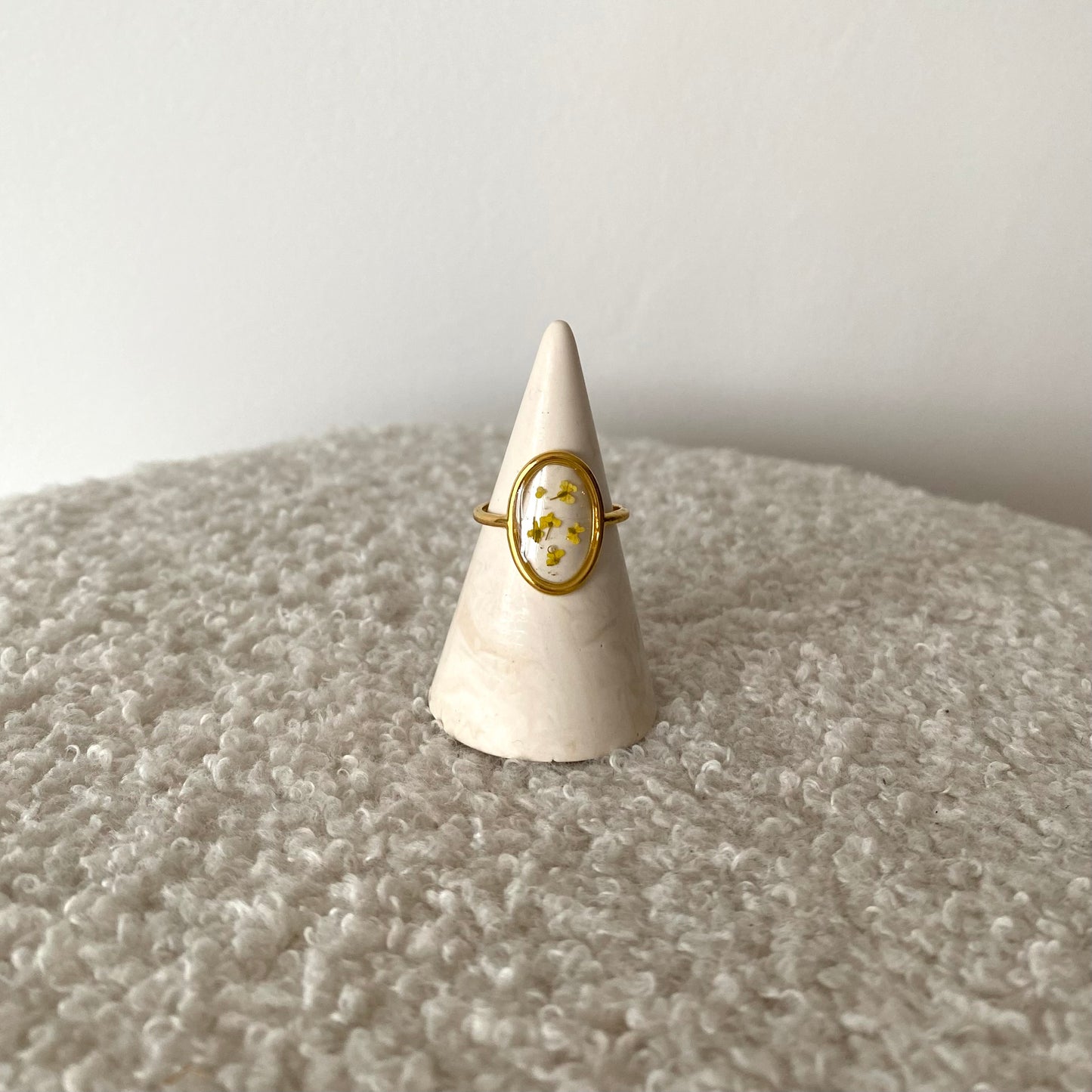 Bague florale - Jaune