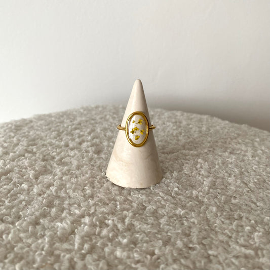 Bague florale - Jaune