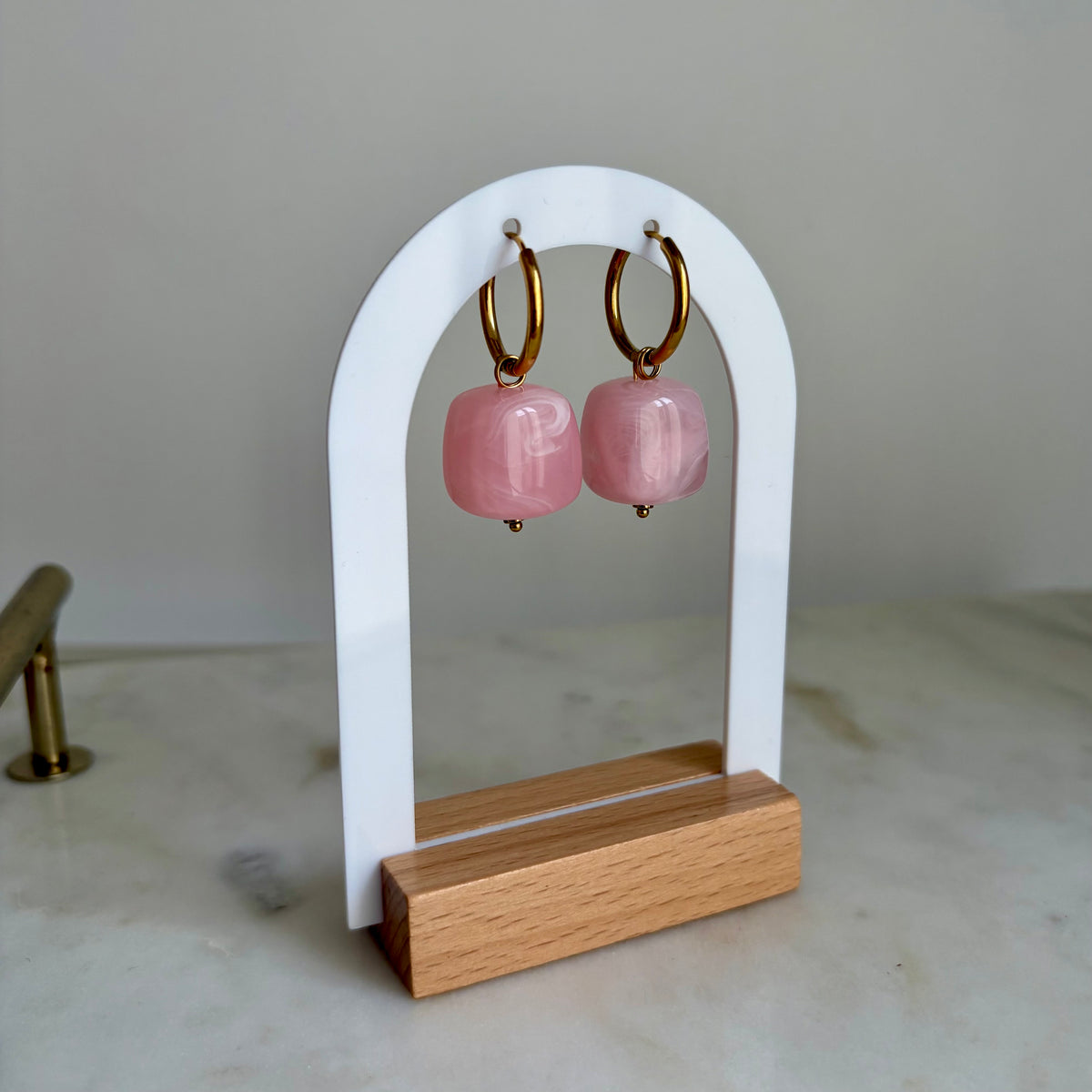 Boucles d’oreilles Pia - Rose pâle
