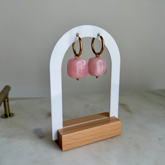 Boucles d’oreilles Pia - Rose pâle