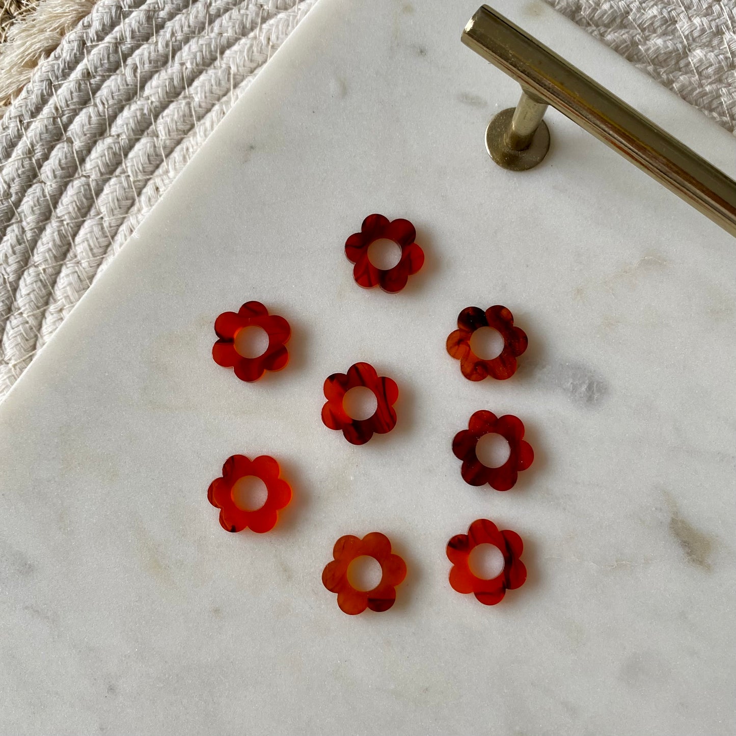 Pampilles Pivoine - Marbré ambre