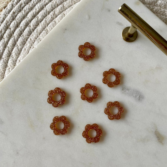 Pampilles Pivoine - Pailleté bronze