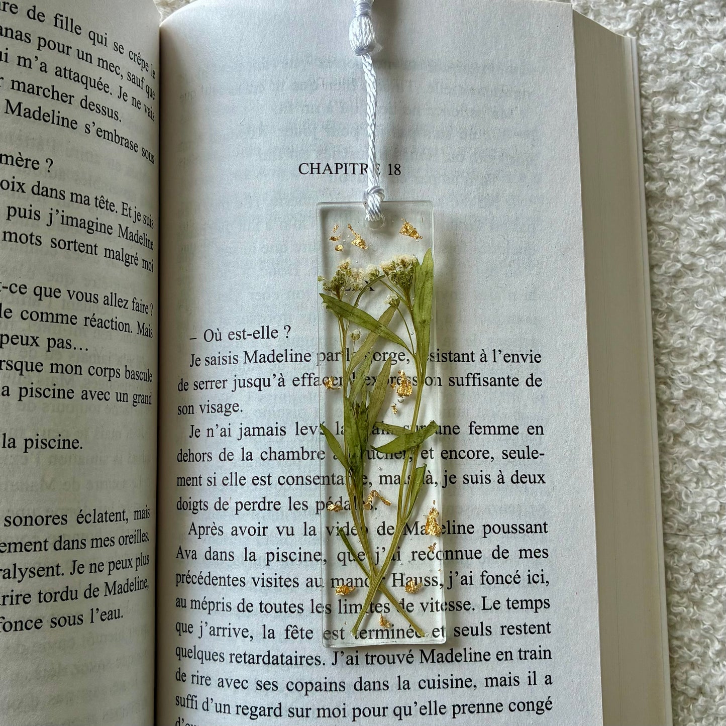 Marque page (mini) - Bouquet blanc