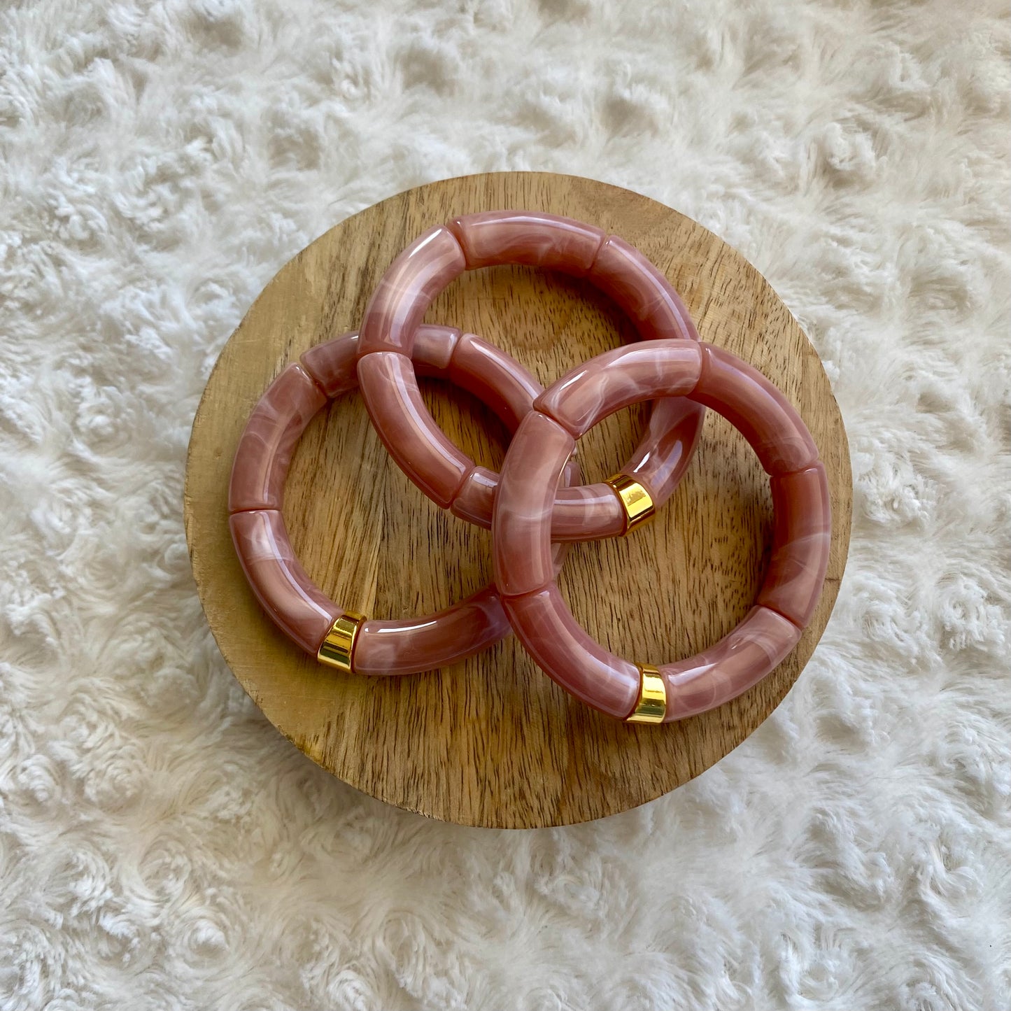 Bracelet Nomad - Vieux rose
