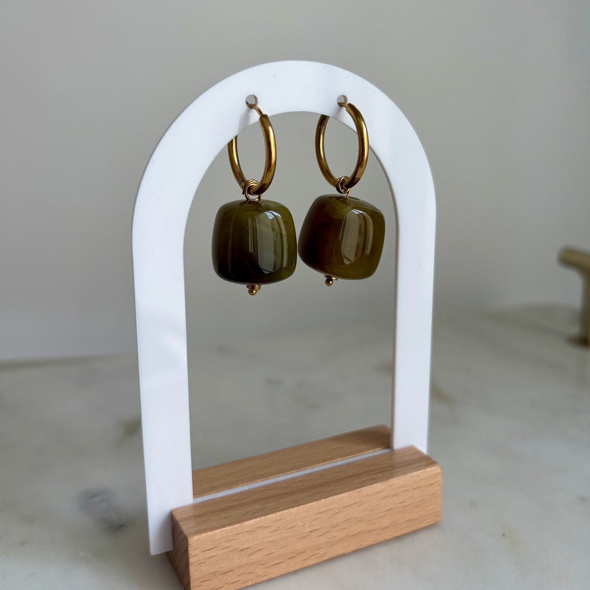 Boucles d’oreilles Pia - Olive