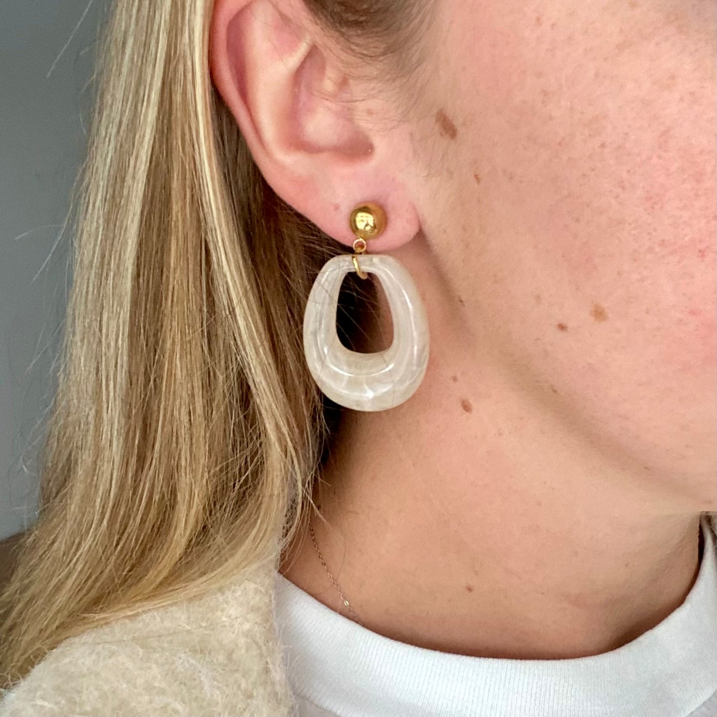 Boucles d’oreilles Sofia - Beige