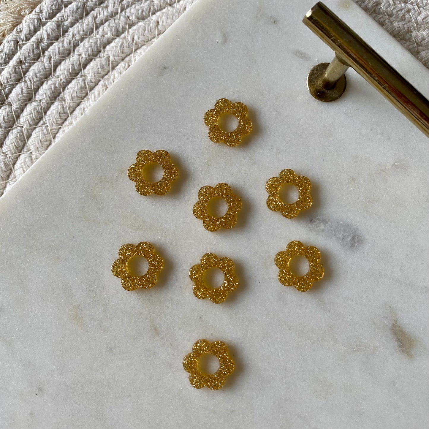 Pampilles Pivoine - Pailleté doré