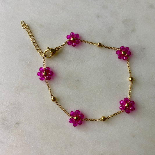 Bracelet Marguerite - Fushia