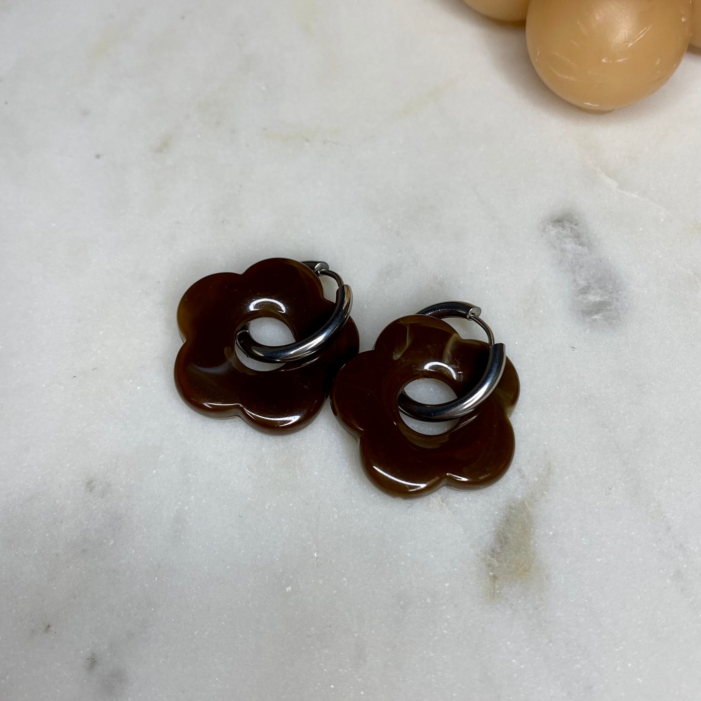 Boucles d’oreilles Rosa - Chocolat