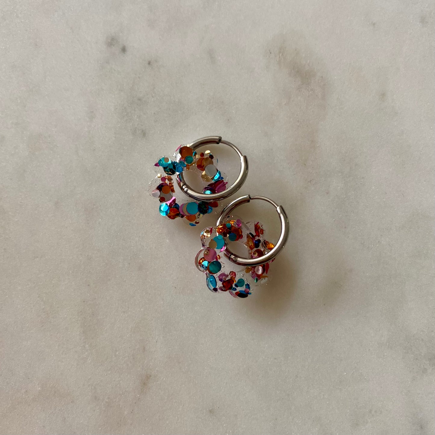 Boucles d’oreilles Soléa - Paillettes multicolores