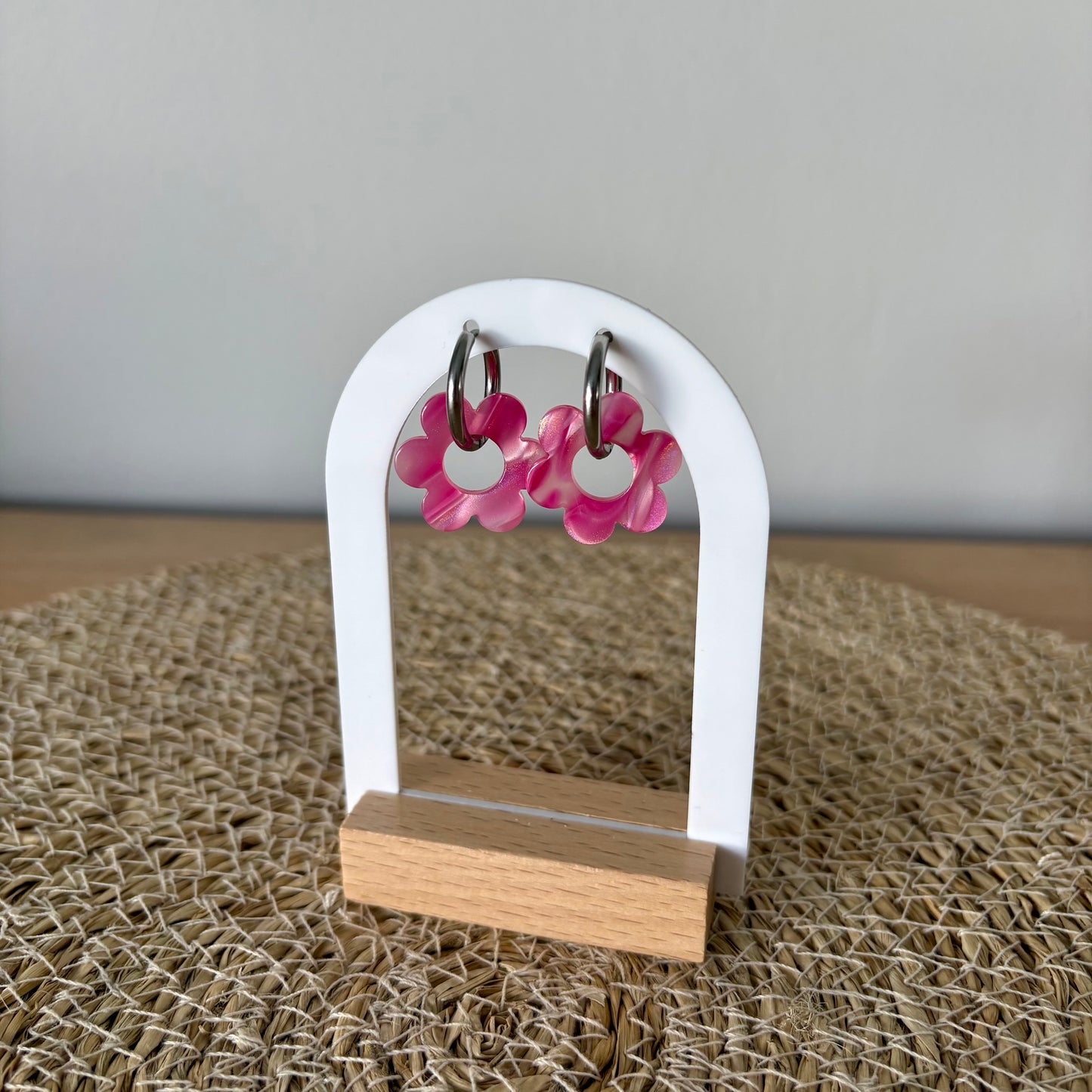 Boucles d’oreilles Capucines - Nuances roses