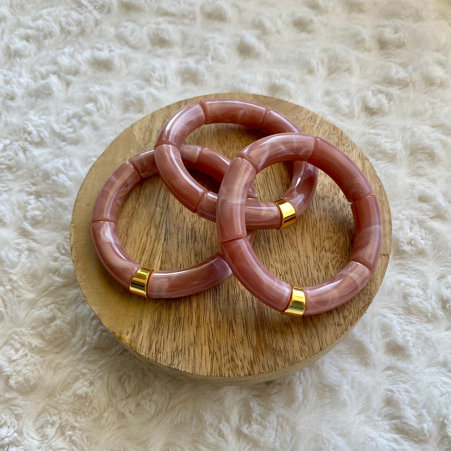 Bracelet Nomad - Vieux rose