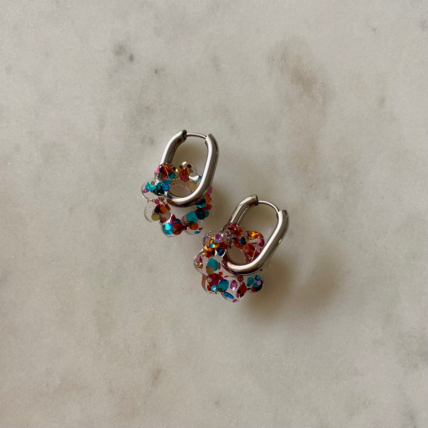 Boucles d’oreilles Soléa - Paillettes multicolores