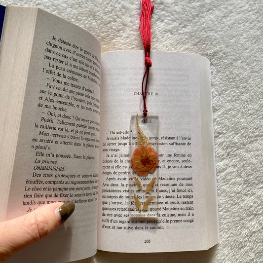 Marque page (mini) - Fleur et feuilles