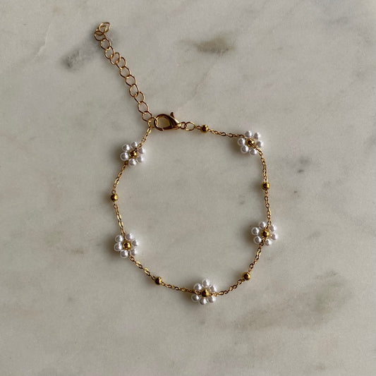 Bracelet Marguerite - Blanc