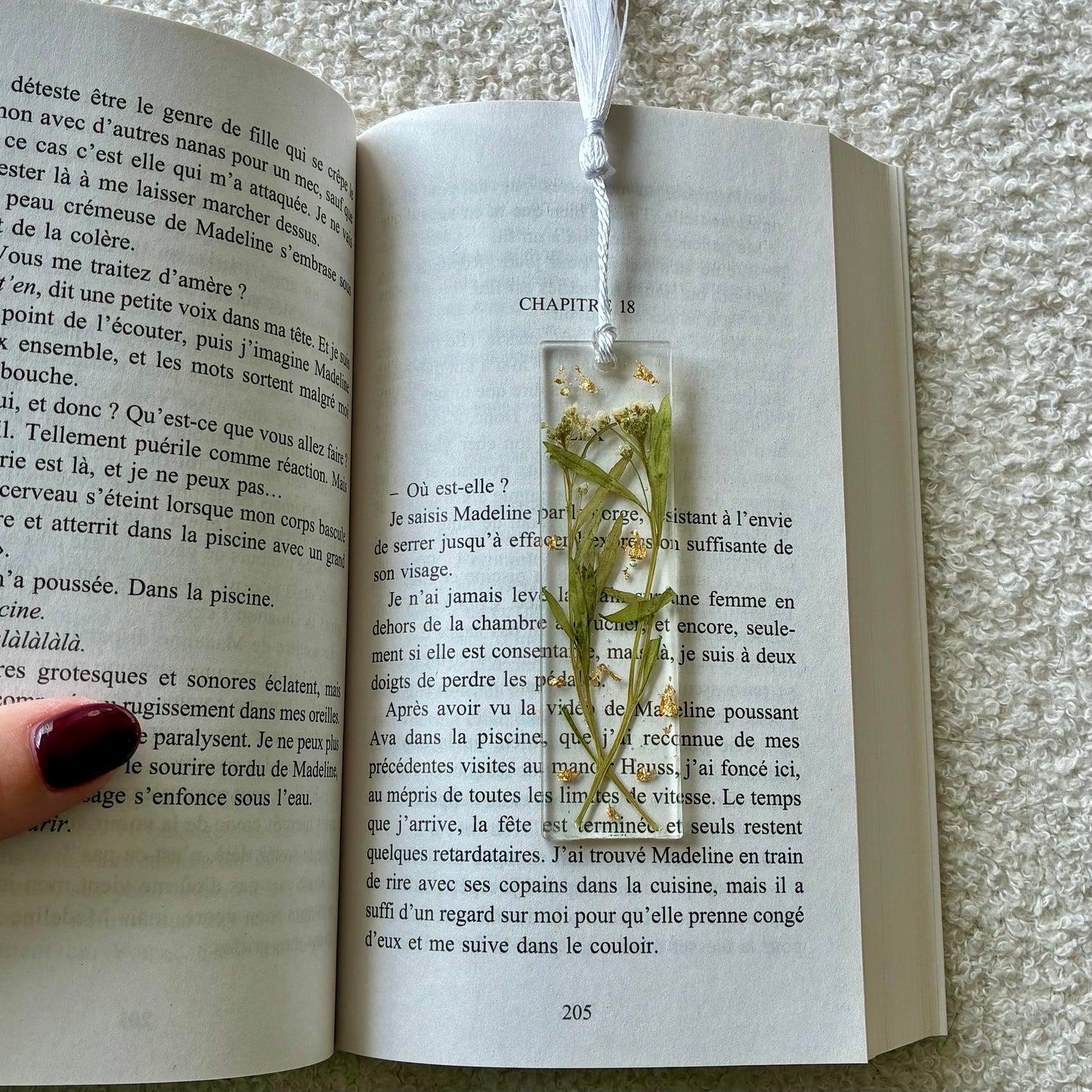 Marque page (mini) - Bouquet blanc