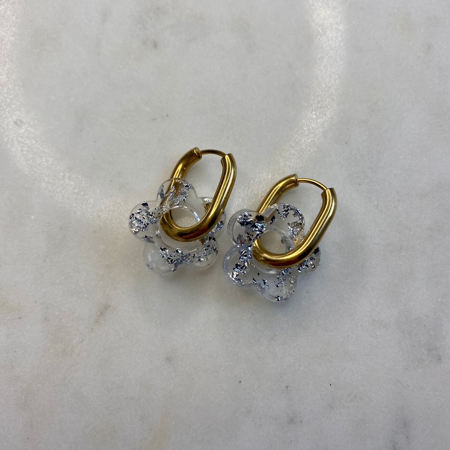 Boucles d’oreilles Camélia - Argent