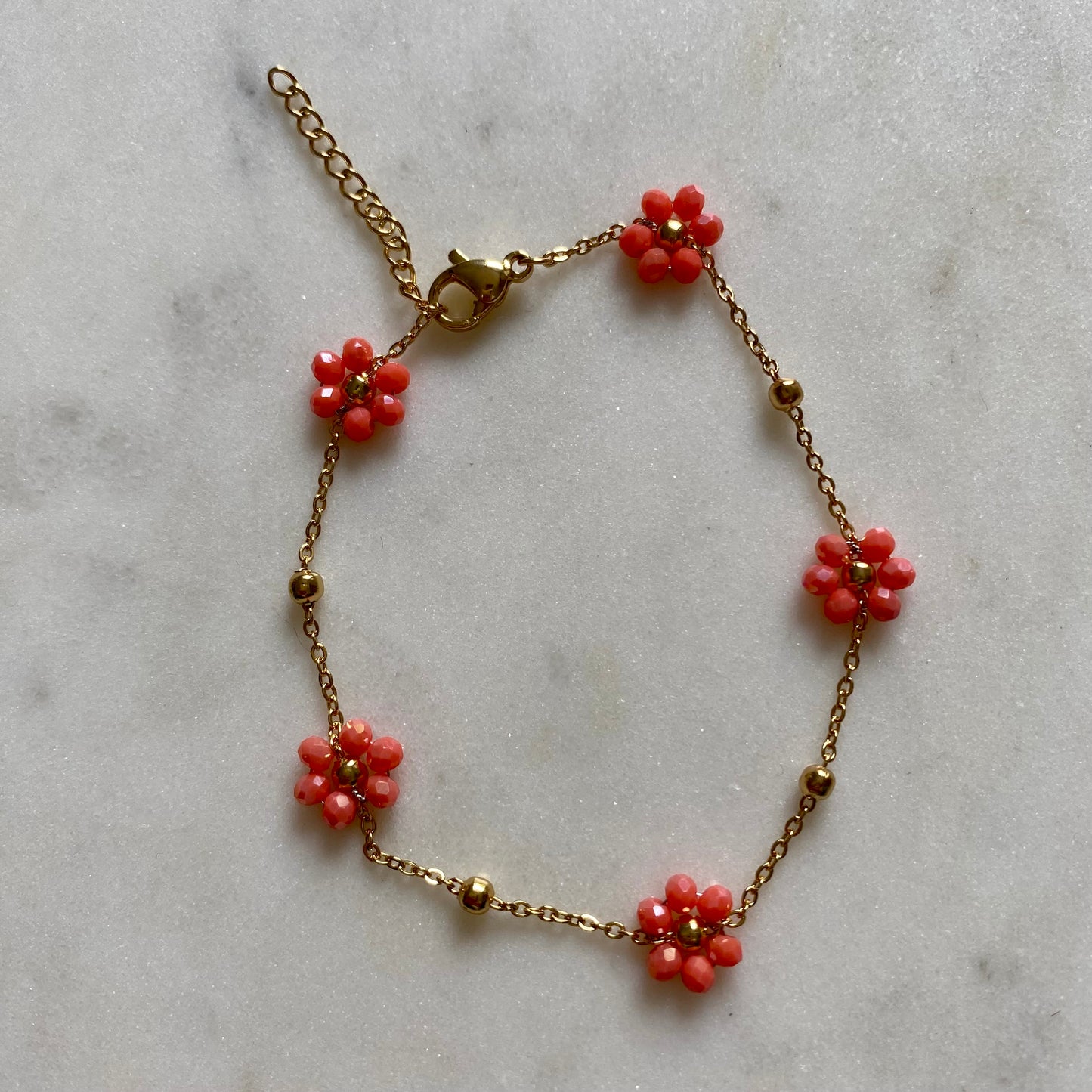 Bracelet Marguerite - Corail