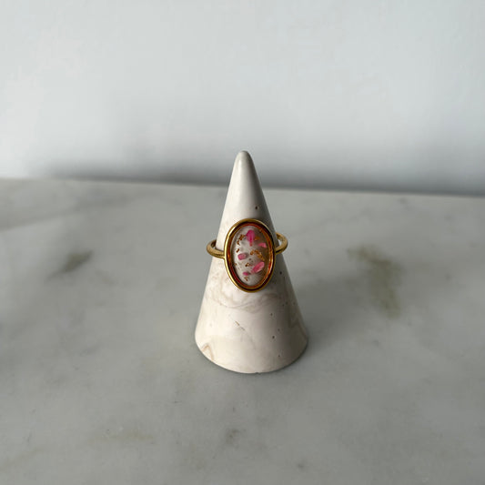 Bague florale - Rose