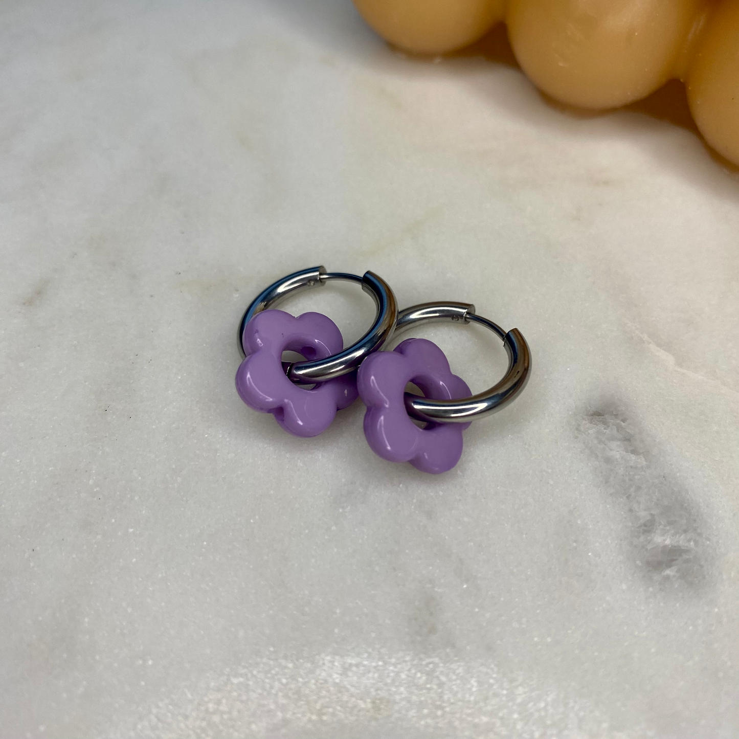 Boucles d'oreilles Flora - Lavande